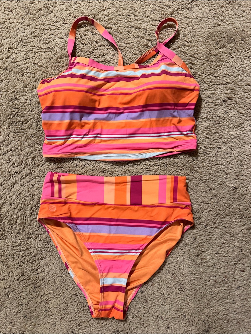 Nani Women's Sunset Striped Two-Piece Swim Set